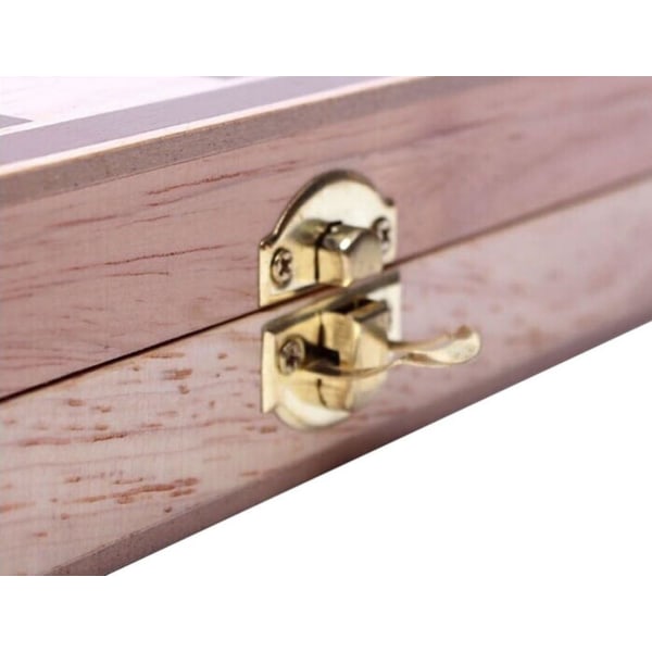 Klassisk Vintage Standard Fällbar Trä Schackuppsättning, Fällbar Spelbräda Hantverksmässigt Snidad