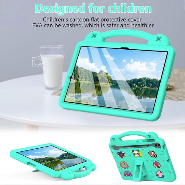 För Samsung Galaxy Tab S10+/S9+/S9 FE+ Fodral Barn EVA Tablet Skydd - Grön