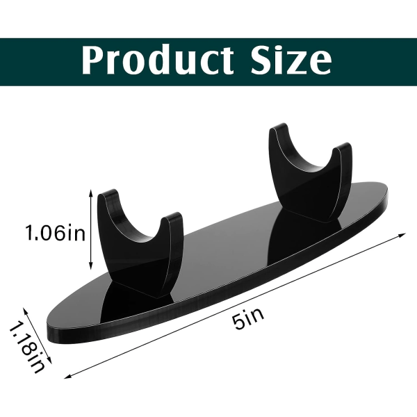 2 stk. Akryl Penneholder Display Stativ, Makeup Penselholder Organizer, Skrivebord Blyant Tryllestav Holder Showcase, Pensel Tørrestativ til Hjemmet (Sort)