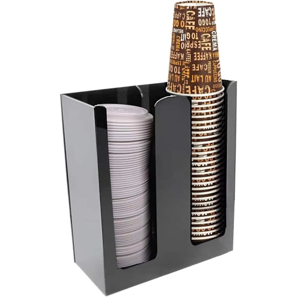 Engångs Dispenser för Pappersmuggar, Akryl Kaffe Mugg och Lock Förvaring Organizer