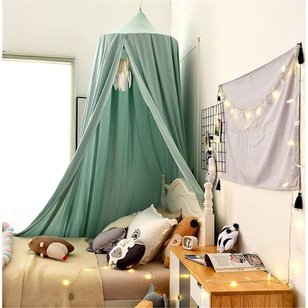 Barneromsengspredning Soverom Dome Baby Barnerom Dekorasjoner Barnerom Leserom Sengdekorasjoner 270cm (Grønn)