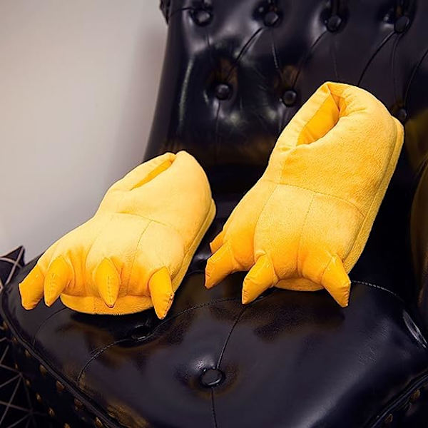 Unisex Klosstövlar Djur tass tofflor Kyckling Fågel fot tofflor Ko Tiger Giraff tofflor，S