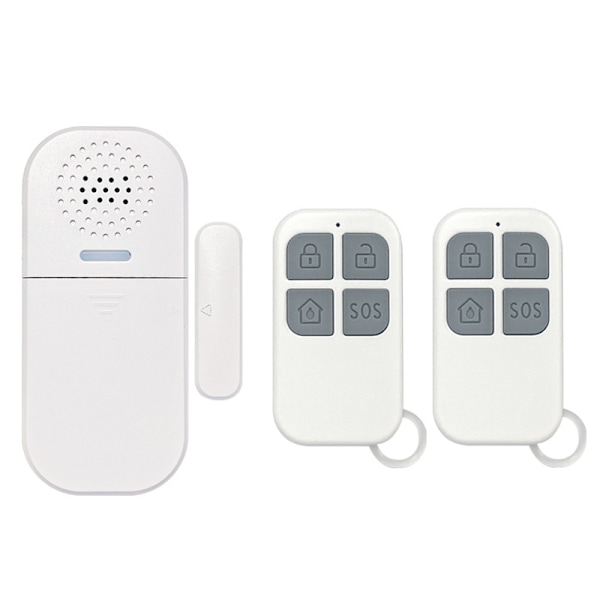 Dør Alarmsensor med Fjernbetjening 2-pak, Vinduesensorer, 2-i-1 Alarm & Klokkespil, 5-niveau Lydstyrkekontrol, Dørsensor Alarm