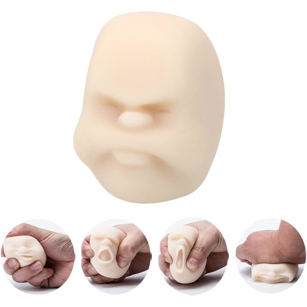 Angst Stress Release Fun Toys, Emotion Balls Fidget Toys til trykaflastning Æltning Legetøj til alle aldre, børn og voksne. (Hvid, Deprimeret)