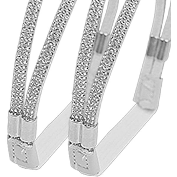Skosnore, kvinders høje hæle, elastiske stropper, hælstropper Silver