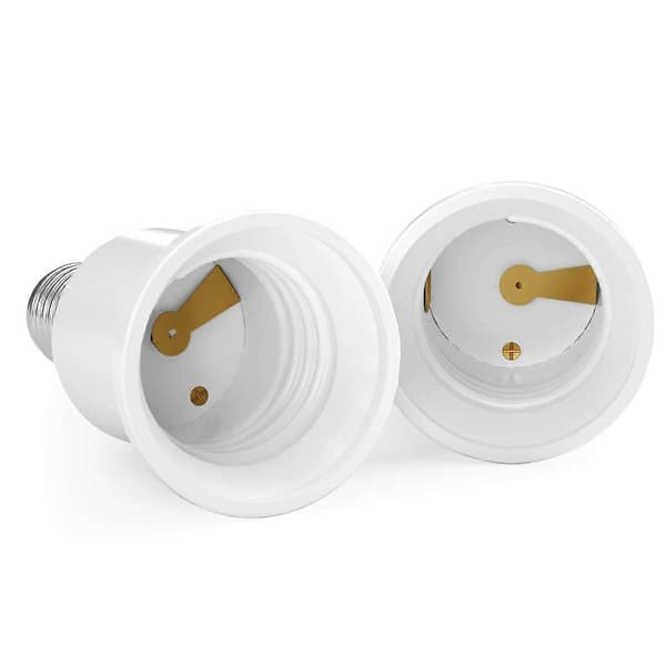 4x Sockeladapter - E14 till E27 Sockelkonverterare - E27 Bas Lamphållare Adapter för Halogen LED-lampa