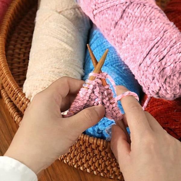 Chenillegarn, Chenillegarn för Virkning, 3 Rullar Garnbollar för DIY Stickning och Virkning, Hantverk Light pink