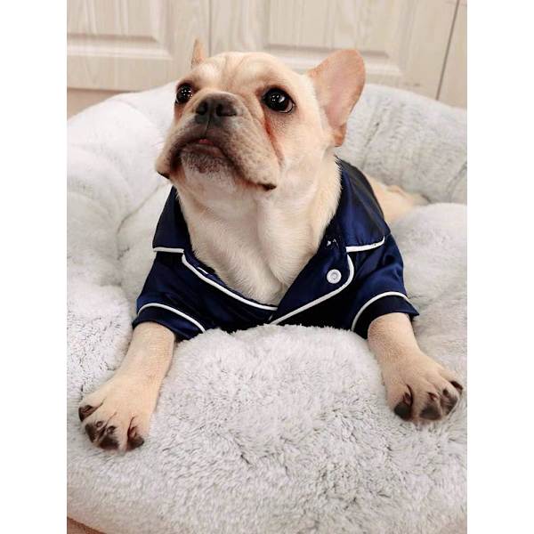 Hunde Pyjamas Tøj Silke Bløde Skjorter Homewear Hvalp Pyjamas til Små York Bulldog Katte