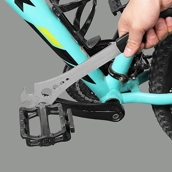 Cykelpedal Nøgle, Cykelpedal Afmonteringsnøgle med Ekstra Langt Håndtag, Multifunktionel 15mm, 9/16 Pedal Afmonteringsværktøj og 10mm/8mm/6mm Hex Huller