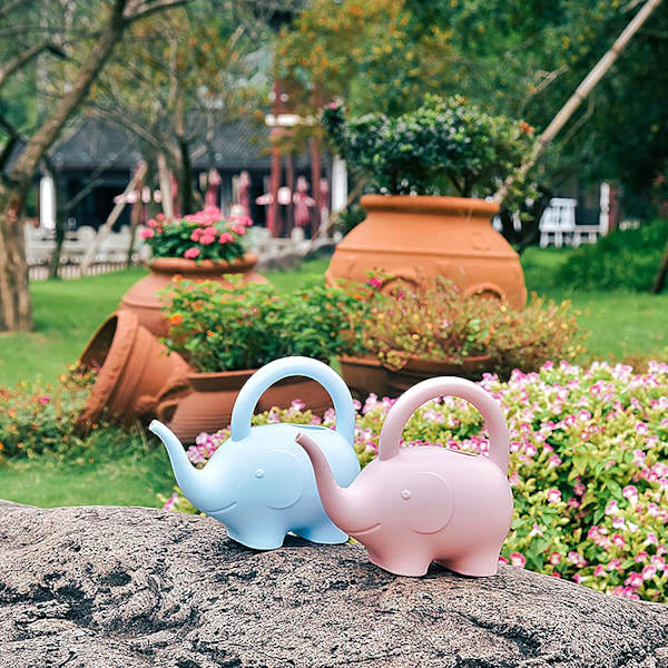 Pink Elephant Vandkande, 1 L Elefantformet Vandkande Potte Plastik Søde Dyre Vandkander til Blomsterplanter Sukkulenter Potteplanter