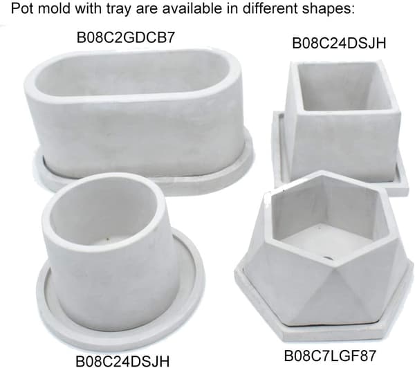 Silikoneform til betonplantebakke, smykkefad DIY, oval form
