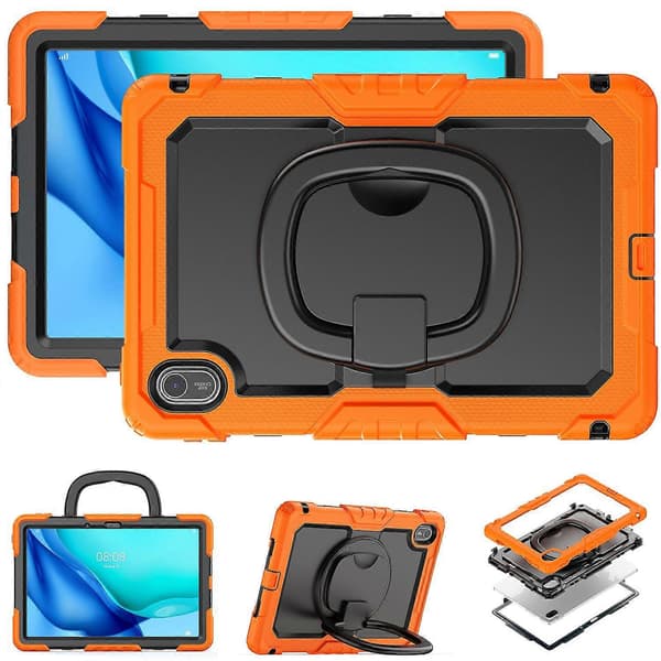 Etui til Huawei MatePad SE 11 med Ring Kickstand PC+Silikone Stødsikkert Tablet Cover