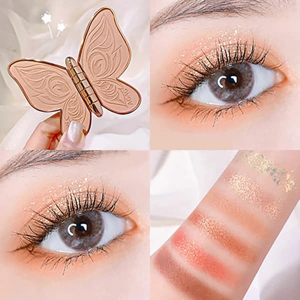 Øjenskygge 6 Farver Perlemors Sequins Glitter Farve Makeup PUW0697