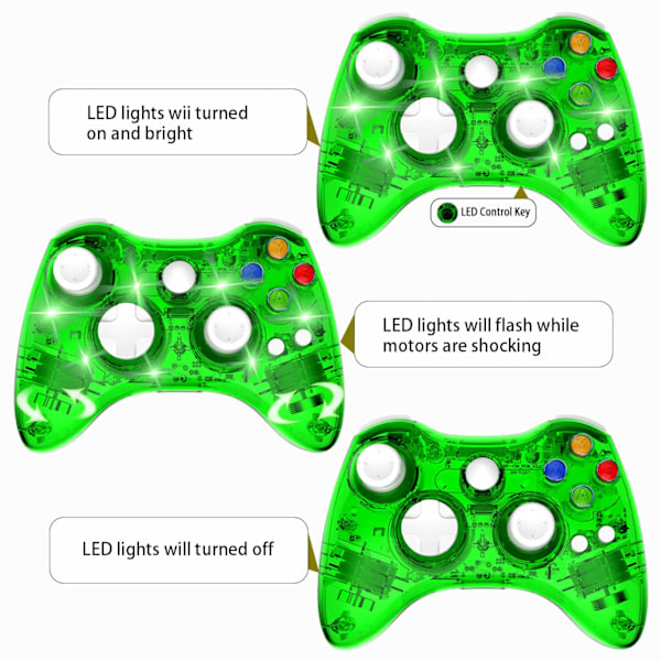 Langaton ohjain, joka on yhteensopiva Xbox 360:n kanssa, kaksinkertainen moottorivärähtely, langaton peliohjain, peliohjain