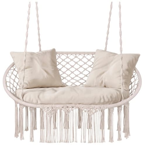 Hängstol Dubbel / Hängmatta - Hänggunga Beige