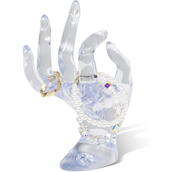 Hand Form Ring Hållare Smycken Display Hållare, Clear Room Decor Estetisk Armband Ring Watch Stand Smyckeshållare för Room Decor