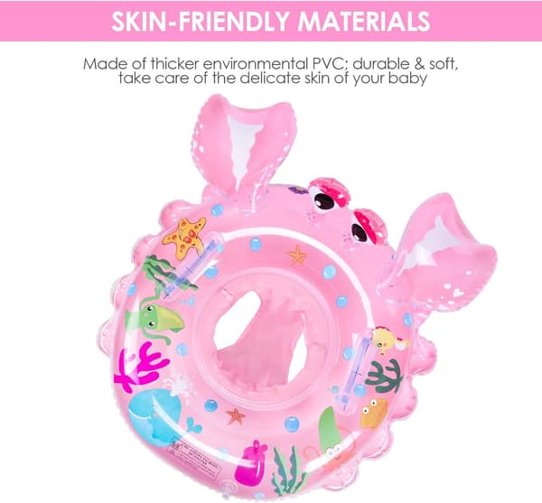 Baby Svømme Ring Float med Sete Småbarn og Patch Kit Oppblåsbar Baby Svømme Ring