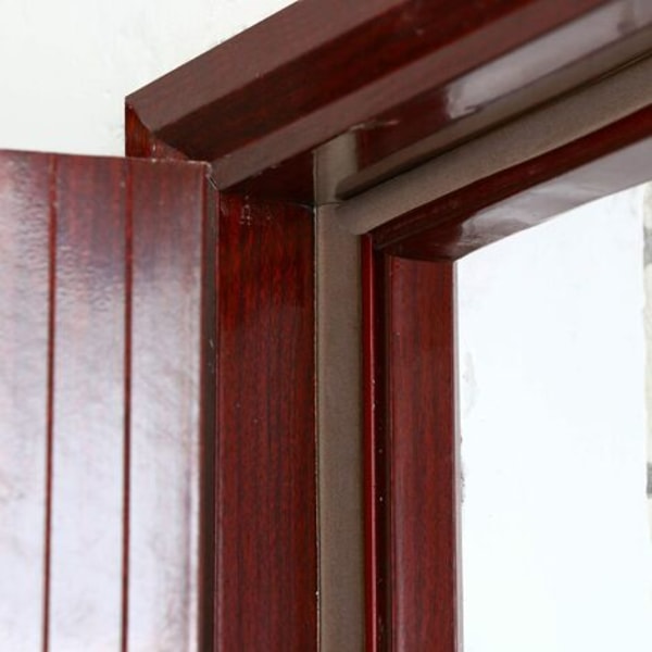Dörrtätning, D-profil fönstertätning, dörr- och fönstertätningsmedel med stark vidhäftning, ljud- och väderskydd, 6 meter (brun)