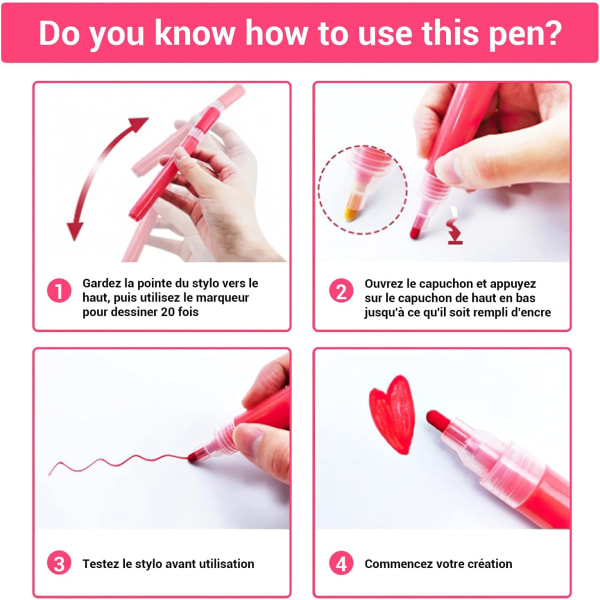 12 st Akryl Marker Paint Pen Medium Spets, Rund spets 1-2mm Permanent Vattenbaserad Paint Penna