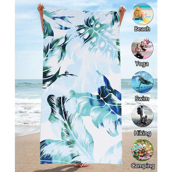 Mikrokuiturantapyyhe, hiekankestävä, miehille ja naisille - XXL-rantapyyhe, kylpypyyhe, jättimäinen rantahuopa uintiurheiluun 180x90cm,