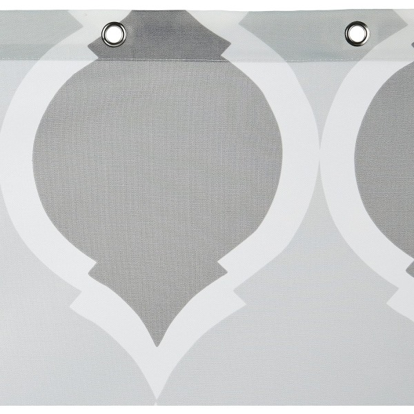Dusjforheng i stoff - 72 x 72 tommer, for baderom 72''x72'' Gray/Gray Moroccan