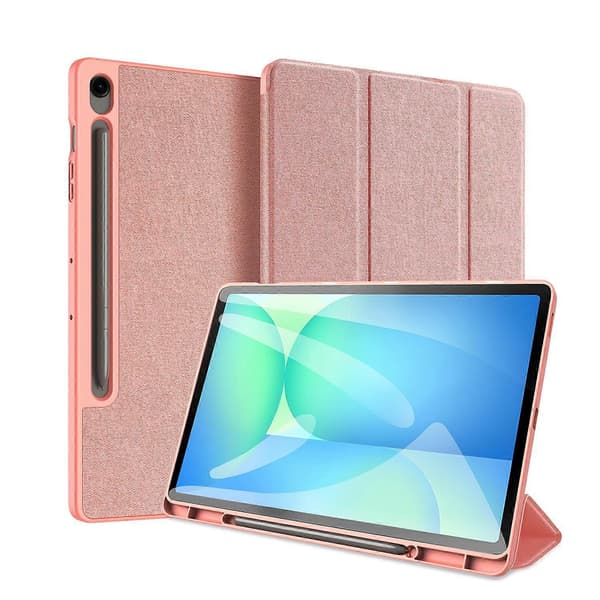 For Samsung Galaxy Tab S10 FE+ Deksel DUX DUCIS Domo Series Tri-fold Stativ PU Lær Tablet Cover