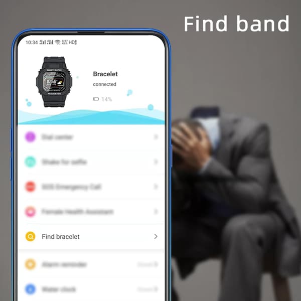 Smart Watch Touching IP67 Vandtæt, Sundhedsovervågning til Puls, Blodilt, Søvn