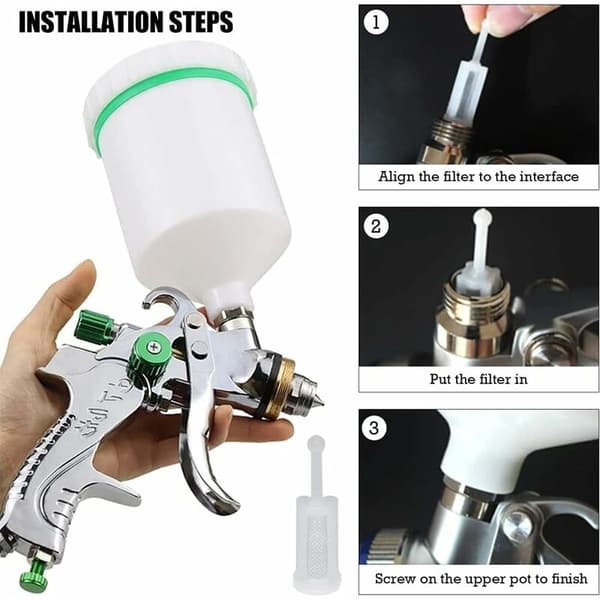 20 st Färgfilter, Gravitationssprayfilter, Sprutpistolsfilter, Sprutpistol
