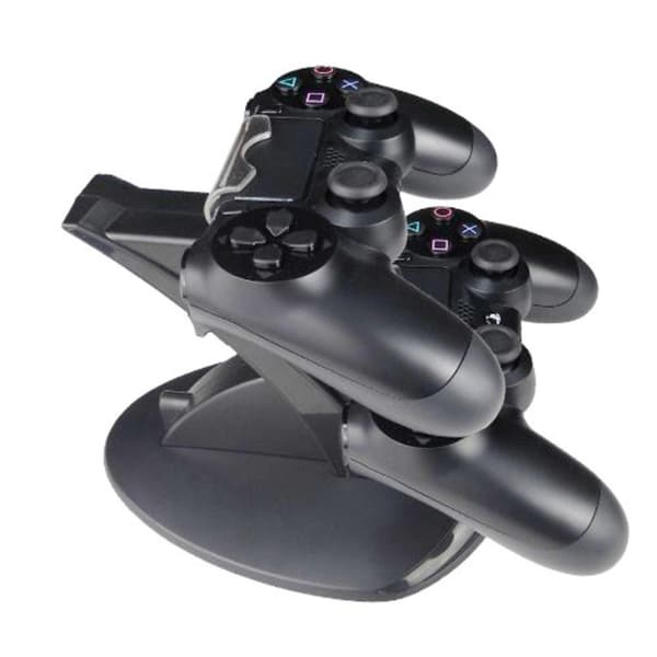 Trådløs spilcontroller med ladestation kompatibel med PS4 - DoubleShock 1-Pack+Charging station