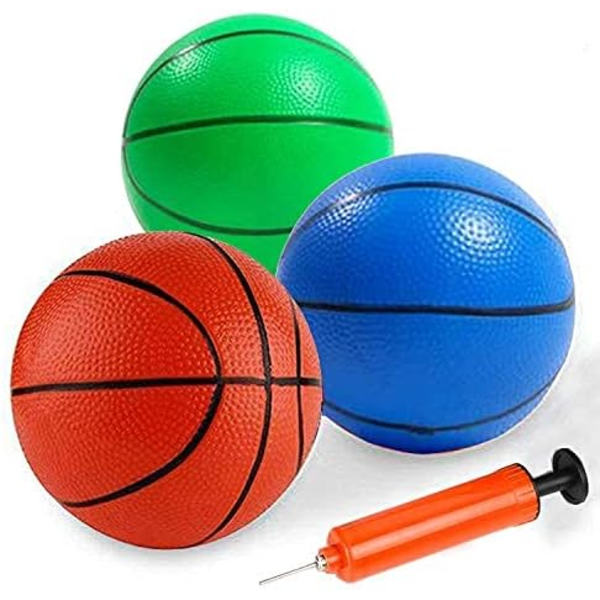 6 tommer strand hoppebold, småbørns erstatnings gummibasketbold, sportslegetøj, basketball legeplads, pool, strandfest (3 stk.) flerfarvet