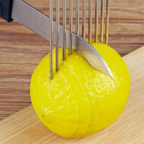 Lökskärare, grönsaksskärare i rostfritt stål, lämplig för tomater, lök, citroner, grönsaker