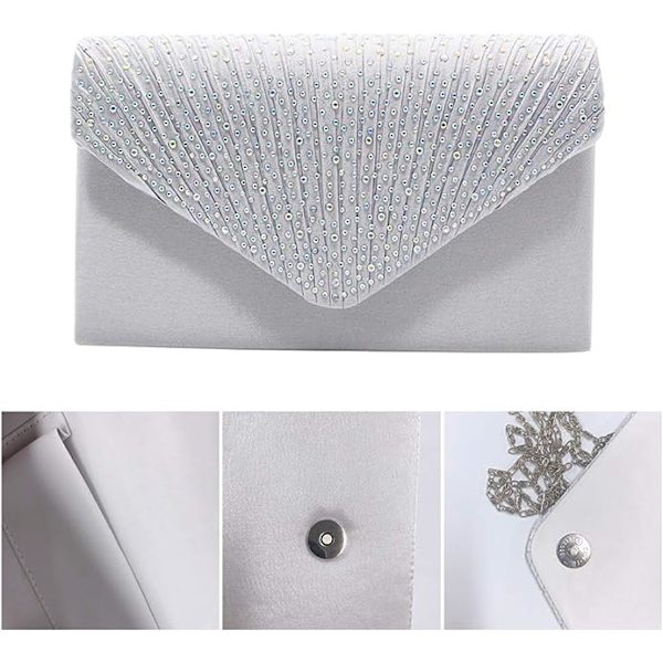 Kvinde Diamante Kuvert Clutch Taske Aften Håndtaske Pung Bryllup, Brudepige, Prom, Fest Skuldertasker