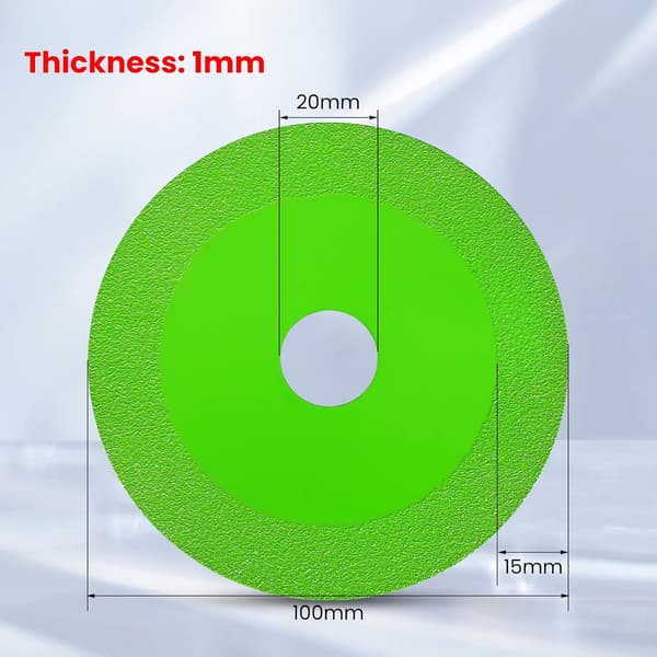 Diamantdisk, 100x1mm Slipdisk, för skärning av glas, kakel, jade, kristall
