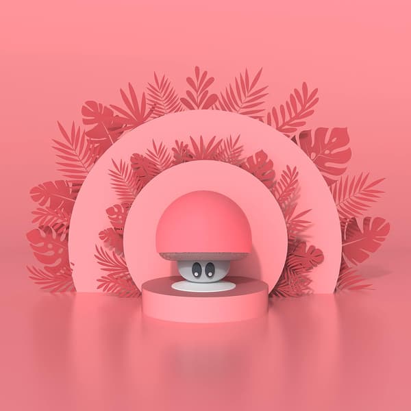 Mushroom Mob Vattentät Bluetooth-högtalare, Kraftfullt Ljud, Multifunktionell