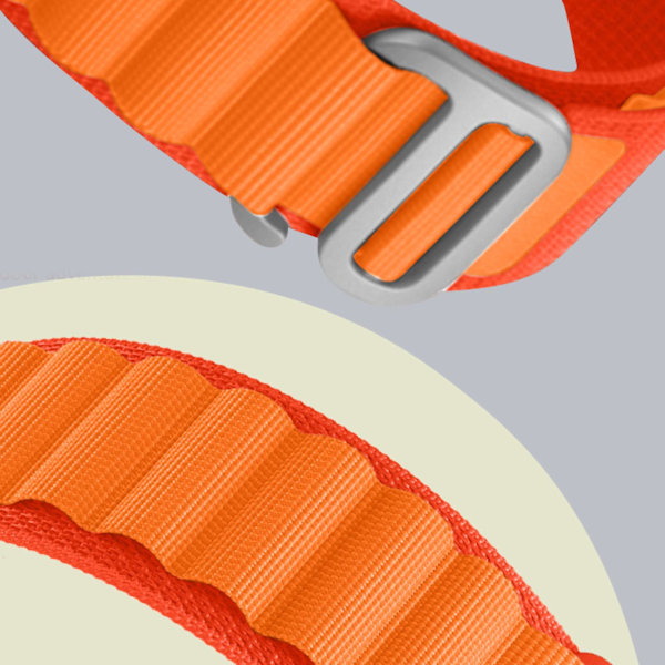 Kompatibel med Galaxy Watch 5 / 5 Pro / 4 Rem Justerbar Nylon Spænde Orange