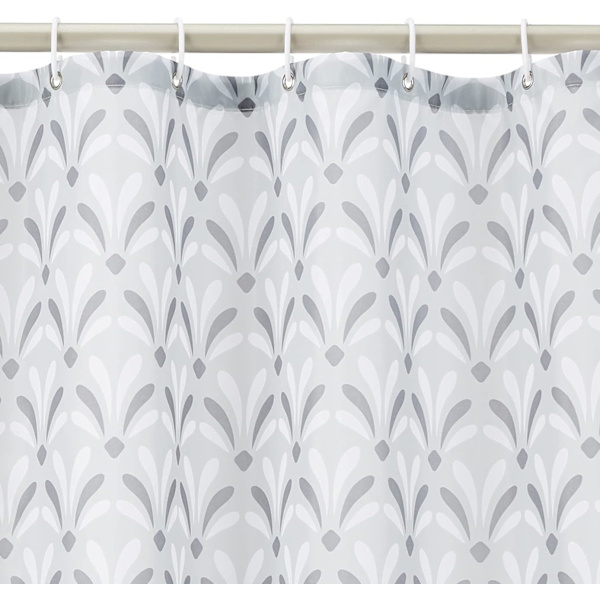 Dusjforheng i stoff - 72 x 72 tommer, for baderom 72''x72'' Gray Art Deco