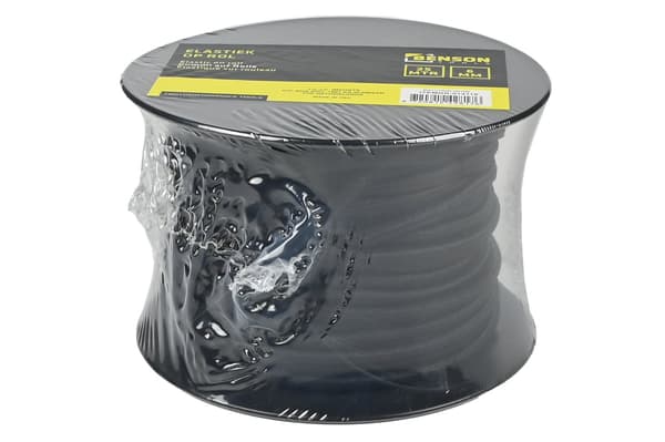 Elastisk snodd på rulle 6 mm 25 m svart