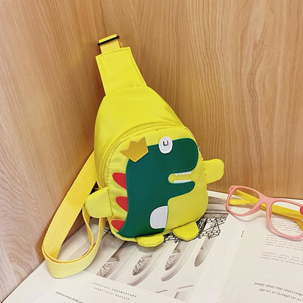 Cross Body Väskor För Barn Pojkar Och Flickor Ryggsäck Söta Dinosaurie Väska Resa Liten Väska För Barn Yellow 6.69inch