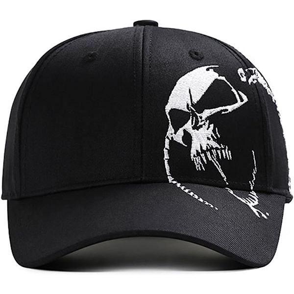 Herre Baseball Cap, Bomulds Udendørs Sports Cap Cool Skull Bag Button Cap Mænd Kvinder