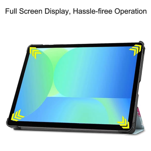 Fodral för Samsung Galaxy Tab S10 FE/S9 FE Mönstertryckt Läderställ Tablet Skydd