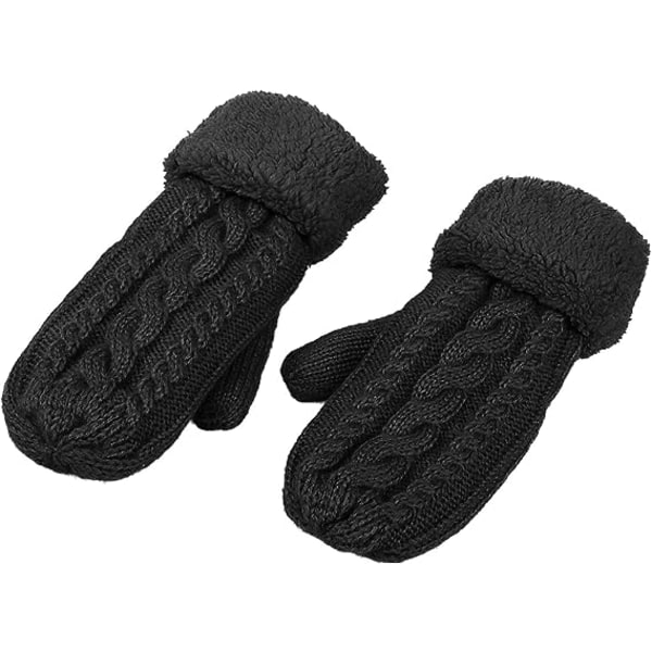 Dam vinter supermjuka stickhandskar handskar handskar förtjockad varm ull vindtät och köldsäkra handskar