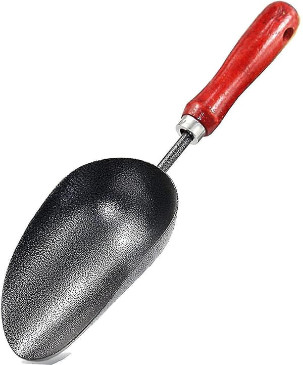 Trädgårdsspade, handspade för trädgårdsarbete, lämplig för jord, kompostflyttning, plantering, omplantering, skopa av foder till husdjursfåglar