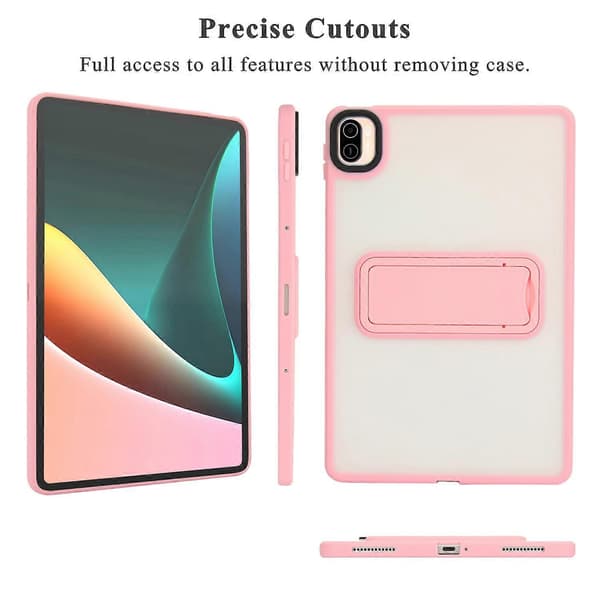 Fodral för Xiaomi Pad 5/Pad 5 Pro med Ställ TPU+PC Hud-Touch Tablet Skydd - Rosa