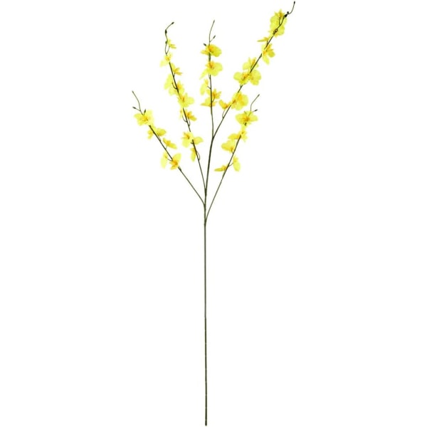 10 stk. Kunstige orkidéer Blomster Silke Falske orkidéer Blomster i løs vægt Blomster Kunstige til bryllup Hjemmekontor Deko gul