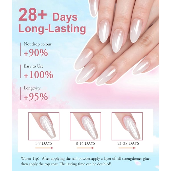 6 Lådor Krom Nagelpulver - Kromeffekt Naglar Spegel Metallisk Glänsande Pigment med Glitter Krom Pigment Nagel Manikyr
