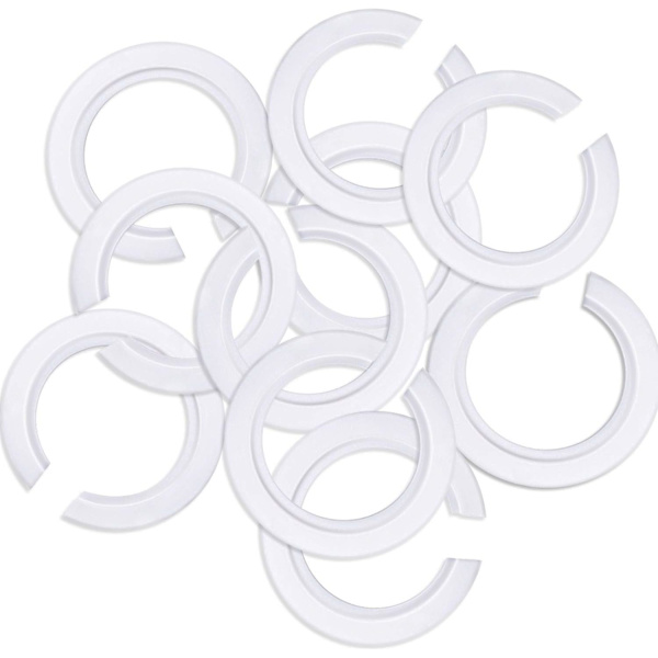 E27 til E14 Plast Skjermring Adapter, Skjermreduksjonsring for Montering av Edison Skrueskjermer til Bajonettlampholdere (10)