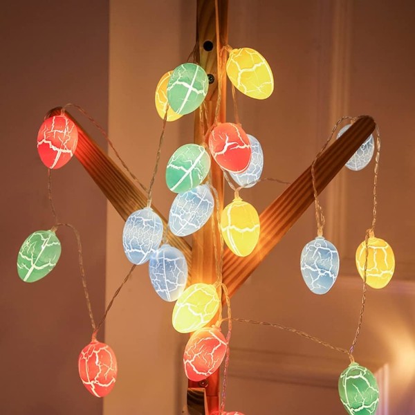 Easter Eggs String Lights, Toifucos 10FT 20LEDs Easter Eggs Lights Batteridrivna påskdekorationslampor