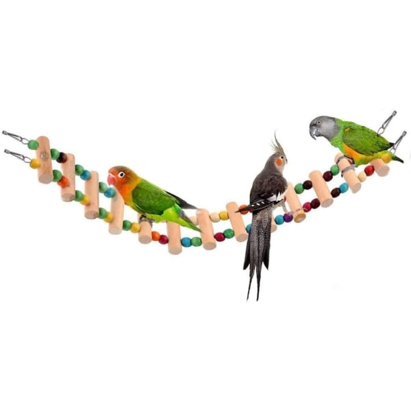 Fågelpapegojaleksaksstegeleksak, hängande husdjursfågelburtillbehör Hängmatteleksak för liten papegojapapegoja, kärleksfågel, conure, ara, kärleksfågel, sparv