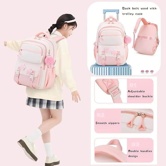 Rygsæk til børn Skolerygsæk Kapacitet Studenter Skoletaske Casual Daypack (pink) pink