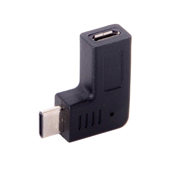 USB-C Type-C Hann til Micro USB 2.0 5Pin Hunn Dataadapter 90 Graders Vinkeltype